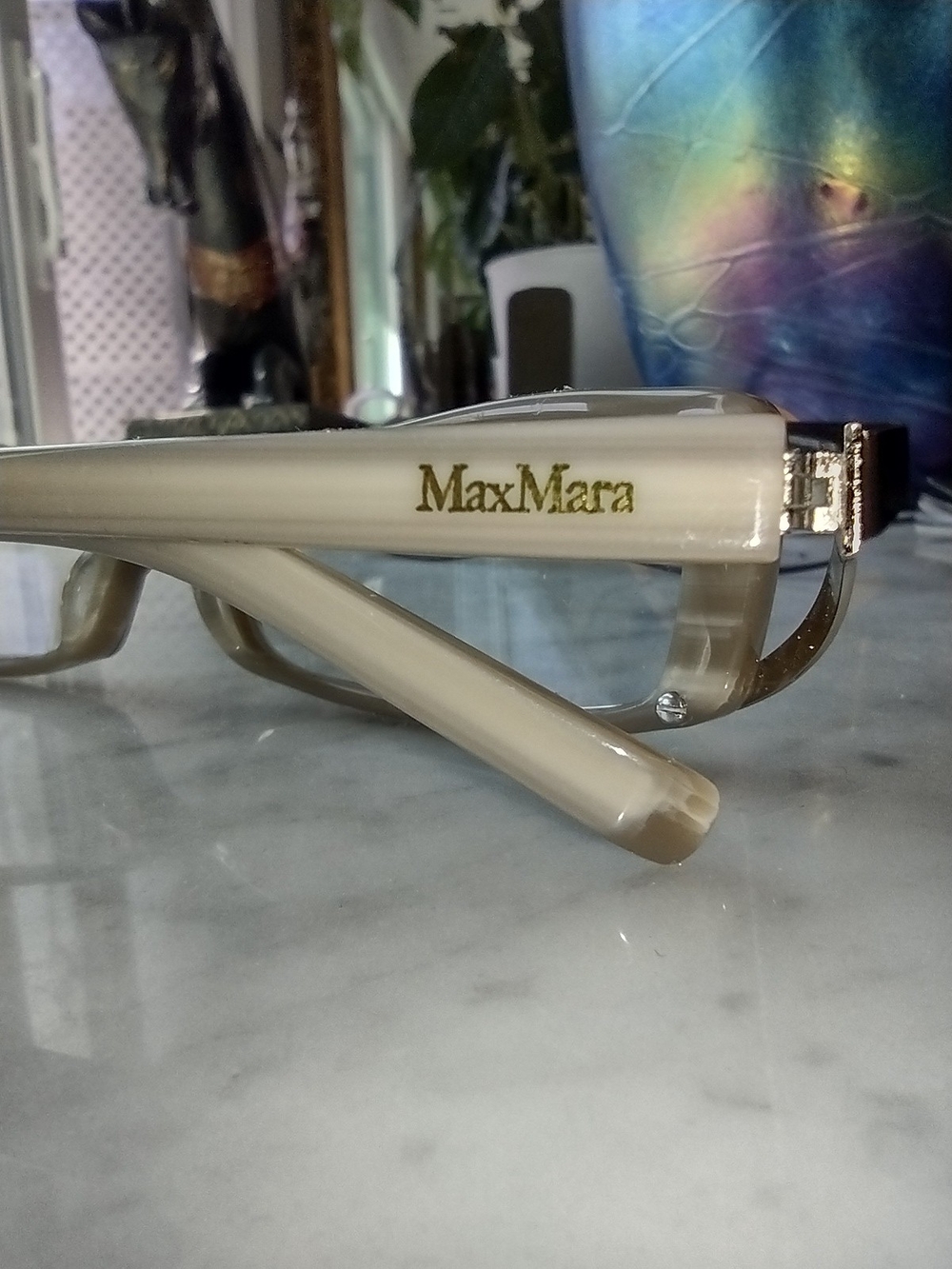 MaxMara Women Cream Eyewear Frames